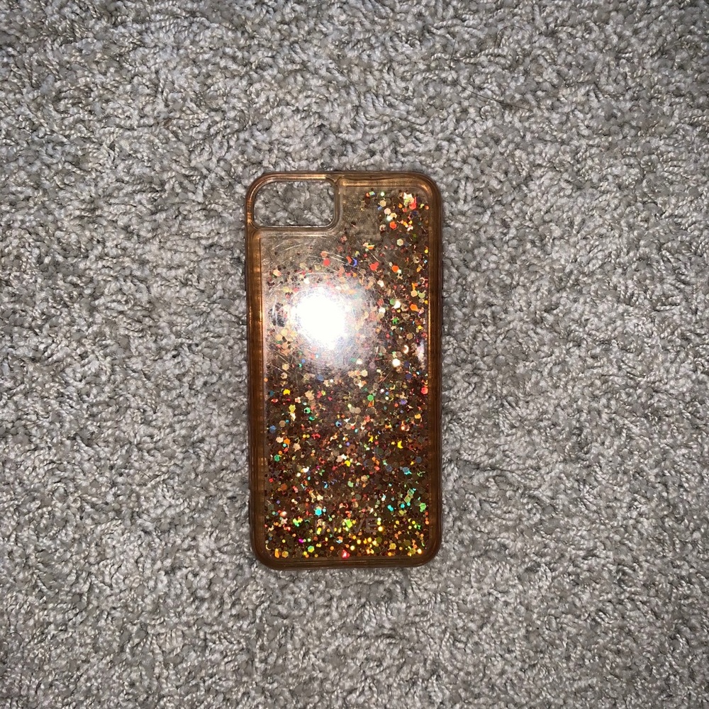 iphone 8 gold glitter waterfall case ✨✨